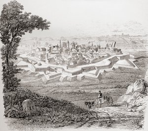 Algemeen uiterlijk van een gebastioneerd fort, of Sterfort, uit The National Encyclopaedia, gepubliceerd c.1890 door Unbekannt Unbekannt